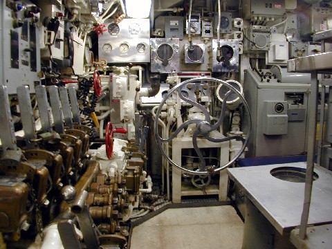 Control room onboard the Clamagore.